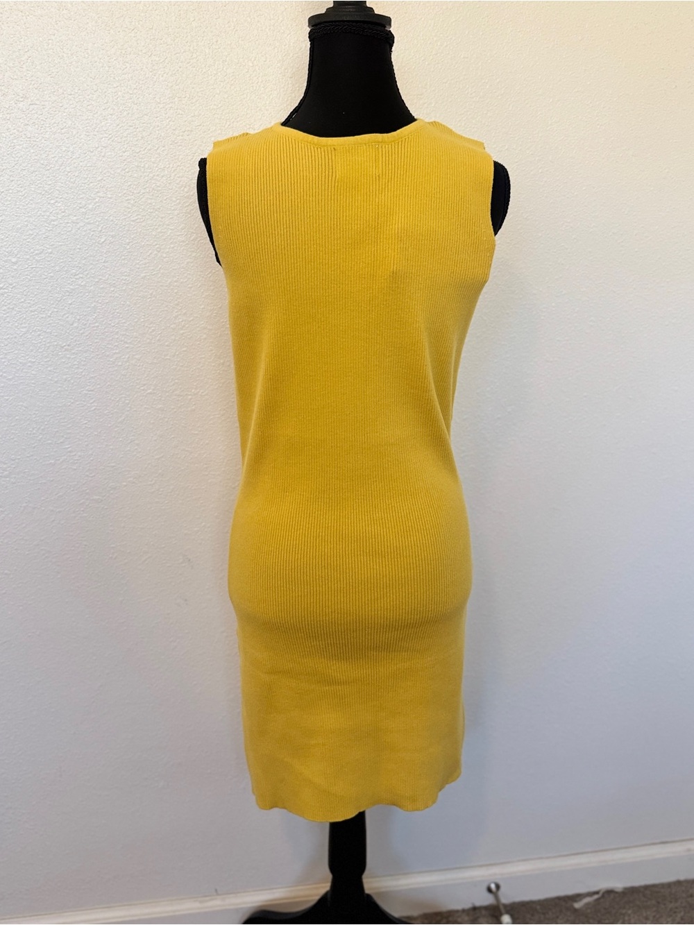 SNDYS Mish Dress Marigold Ribbed Knit Bodycon Dress Large NWT - Picture 3 of 6